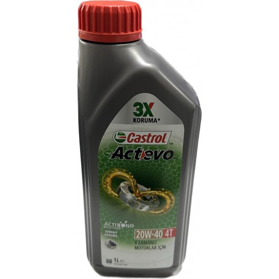 Castrol Actevo 4T (20W-40 ) Yağ1LT.