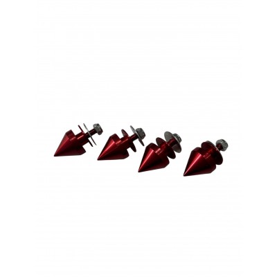 6 MM SİVRİ TOPAÇ VİDALAR 4 LÜ KIRMIZI